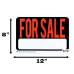 ArtSkills For Sale Signs, 4 Pack Durable Weather Resistant Styrene Plastic, 12” x 8”, For Sale Sign for Vehicles, Yard Sales, Garage Sales