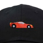 DALIX Race Car Hats Dad Hat Baseball Cap Embroidered Custom Cotton Caps in Black