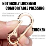 Wikavanli Metal Keychains Keyring Key Chain Ring Clip Holder Organizer for Home Car Keys Key Finder Women Men (2, Gold Black)