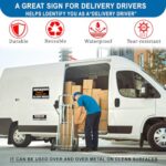 Delivery Driver Magnet for Car,Delivery Driver Magnet for Car,Truck, SUV, Vehicle Safety Sign for Delivery Vehicle,Reflective Delivery Vehicle Magnet for Car (3 PCS Black)