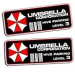 Umbrella Corporation Hive Parking Level 3 Resident Evil Vinyl Decal Sticker PAIR