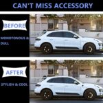 UpAuto 2pcs Cool Wolf Head Car Side/Rear/Front Decorations Badge Emblem 3D Self-Adhesive Nameplate Sticker for Car (Black)