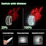 Fire Car Wheel Neon Sign Burning Tire Neon Light Flaming Wheel LED Neon Sign for Wall Decor Dimmable LED Neon Light for Driver Room Man Cave Decor Garage Gifts for Men Auto Repair Decor Wall Art 12.6*16.5IN