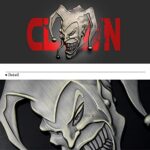 HINSCR Joker car Decal Emblem Joker Metal auto Emblem Decals 3D Clown Skull Badge Sticker for car Motorcycle(Bronze)
