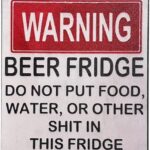 2Pcs Warning Beer Fridge Magnet Funny Warning Sign Beer Stickers Decal Vinyl Sticker | Cars Trucks Vans Walls Laptop Magnet Stickers Decals