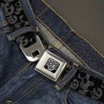 Buckle-Down Men’s Seatbelt Belt Skulls XL, Multicolor, 1.5″ Wide-32-52 Inches in Length