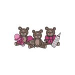 CafePress Bear Triplets Car Magnet 20 X 12 Car Magnet, 20″x 12″ Magnetic Door Display