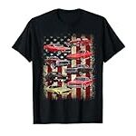 Vintage Classic Muscle Car Retro American Flag Patriotic T-Shirt