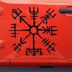 Viking Compass Vinyl Decal V10 – Vegvisir Way Sign Post Norse Mythology – Die Cut Sticker