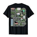 Kid Play Cars On Dad Back Race Track Mat Fathers Day T-Shirt