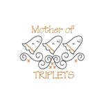 CafePress Mother of Triplets Car Magnet 20 X 12 Car Magnet, 20″x 12″ Magnetic Door Display