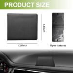 Dickno 2 PCS Car Registration and Insurance Holder, 5.2″ × 4.8″ Waterproof Leather Vehicle Glove Box Organizer with Closure, Essential Document Driver License Wallet (Black)
