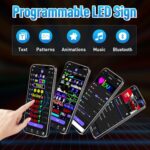 GOTUS Full Colour LED Signs,Programmable LED Sign,Bluetooth APP Control,Custom Text, Patterns, Animations for Car Business Store Signs