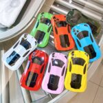 BONTOUJOUR Phone Case Compatible with iPhone 16 Pro Max, Cool Stylish Coloured 3D Sports Car Smooth Surface Soft TPU Silicone Rubber Case, Full Body Strong Protection Anti-Scratch Shockproof -Red