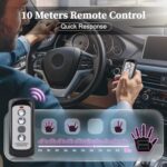 Bvdfgk Car Finger Light with Remote – Light Up Finger for Car Back Window, Road Rage LED Sign with 4 Hand Gesture, Hand Signal for Truck