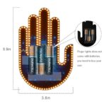Fun Gesture Car Light with Remote Control Finger Flashing Road Rage Led Sign for Car Truck