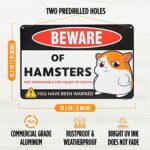 Venicor Hamster Sign Decor – 8 x 12 Inches – Aluminum – Hamster Cage Accessories – Hamster Gifts Things Toys Clothes Stickers Stuff