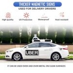 Delivery Vehicle Car Magnet,Black Delivery Driver Magnetic Signs Delivery Carrier Magnets (13.4″×5.5″)