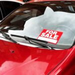 for Sale Signs 4 pack | Self Stick On for Sale Sign for Car Window, Business, Owner | Outdoor WeatherproofSticker Signs, 9,7 x 6,7 Sunproof and Waterproof Lamination
