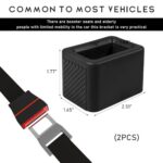 Ohleats 2 PCS Seat Belt Buckle Holder, Silicone Buckle Booster Raises Your Seat Belt for Easy Access, Buckle Cover Makes Receptacle Upright Buckling, Car Accessories for Kids (Black)