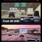 OVAMAN K600 4k Dash Cam Front and Rear, 3.59″ IPS Screen, Built-in GPS 5G WiFi Dash Camera for Cars with App, UHD 2160P Night Vision Free 32G SD Card, 170° Wide Angle, HDR, 24H Parking Mode