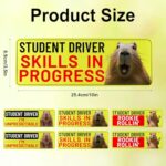 6pcs Student Driver Magnet Funny, 10×3.5 Inch Reflective New Driver Magnet 3 Styles Magnetic Driver Sign Car Bumper Warning Decal Stickers for Beginners Student Car Drivers