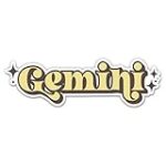 Gemini Retro Zodiac Sign Sticker – 4″ Laptop Sticker – Waterproof Vinyl for Car, Phone, Water Bottle – Gemini Decal