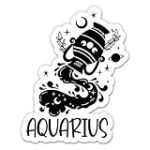 Aquarius Zodiac Sign Sticker – 3″ Laptop Sticker – Waterproof Vinyl for Car, Phone, Water Bottle – Aquarius Decal