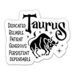 Zodiac Taurus Sign Birthday Stickers – 2 Pack – Waterproof Vinyl for Car, Phone, Water Bottle, Laptop – Taurus Decals (2-Pack)