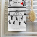 3D Rose Print of Car and Sign Just Married with Heart TWL_204331_1 Towel, 15″ x 22″