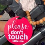 THREE LITTLE TOTS – Pink Please Don’t Touch Baby Car Seat Sign or Stroller Tag – CPSIA Safety Tested