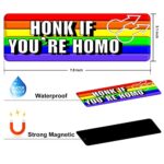 Gay Pride Funny Magnet Bumper Sticker, Rainbow Pride Prank Magnetic Sign for Vehicle Truck Reusable Magnet Sticker for Fridge(10 Styles)
