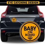 TOTOMO Baby on Board Magnet – (Set of 2) Safety Caution Decal Sign Magnets for Cars Bumpers – Baby Pacifier ALI-031