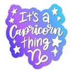 Capricorn Zodiac Sign Sticker – 3″ Laptop Sticker – Waterproof Vinyl for Car, Phone, Water Bottle – Capricorn Decal