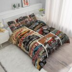 Smell Sunshine Race Car Comforter Set for Kids Teens Boys, Extreme Sport Game Vintage Car Sign Comforter Set with 1 Comforter and 2 Pillowcases for Teens and Boys Bedroom All Season(Car Game Twin)