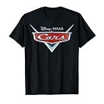 Disney Pixar Cars Official Grill Badge Logo Movie Title T-Shirt