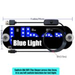 bbbbttteeee Light for Car, Led Light Signs for Car, Bumper Stickers Taxi Sign Light Windshield, Light Sign with Blue Decal with Suction Cups Flashing Hook on Car Window LED Bright Lights(Blue)