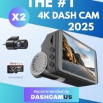 MiraFace 4K Dash Cam, Dash Cam Front and Rear 4K+1080P, Free 32GB Card, WiFi & APP, Dash Camera for Cars, 3″ IPS HD Screen, Dual Dashcams for Cars with Night Vision, 24 Hours Parking Monitor, X2 Black