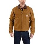 Carhartt Men’s Duck Detroit Jacket (Regular and Big & Tall Sizes), Brown, Large