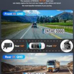 RENGAC Dash Cam Front and Rear: 4K+2K Full HD Dual Dash Camera for Cars, Built-in 5G WiFi with 64GB Caad, GPS, Car Camera with 3″ IPS Screen, UHD 2160P Night Vision,App Control,HDR,24H Parking Momitor