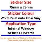 5 x Stickers VIPER Alarm and GPS Tracking Signs Device Fitted Security WINDOW Car Van Warning Tracker Label WHITE 75x25mm G17