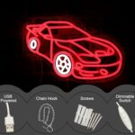 Car Neon Sign Dimmable Sports Car Neon Wall Decor Gift for Car Fan Theme Game Room Man Cave Racing Bedroom Wall Art 16.2 * 9.6 Inch
