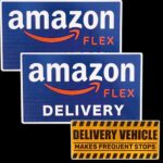 3 Pack Heavy Duty Reflective Flex Car Magnets, Flex Driver Car Signs for Delivery Drivers, 2(12″x7″) 1(9″x4″) – Doors Signs for Flex Delivery Car – Delivery Sign for Car