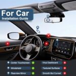 Jkoailiwi 2025 Upgraded Vacuum Magnetic Phone Holder for Car, 360° Rotatable Magnetic Suction Cup Phone Mount for Gym, Makeup, Compatible with Magsafe iPhone & Android