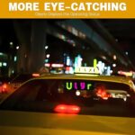 Led Sign For Car, Light Sign For Car, Car Led Sign, Glow Letters Cards For Rideshare Drivers, TAXI Signs for Cars, DIY OPEN Sign for Business