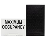 Zing Green Products 1905 Recycled Plastic “Maximum Occupancy __” Safety Sign with Number Kit, Black on White, 10″ Length, 7″ Width