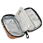Vintage Rusty Car Service Tin Signs Posters Pill Case with Removable Internal Plastic Boxes Organizer, Zippered Carrier Small Medicine Bag Holder, Travel Storage Container