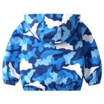 KISBINI Boy’s Cartoon Lightweight Windproof Zip Jackets Rain Coats Windbreakers Blue Cars 4T