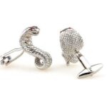 MRCUFF Cobra Snake Pair Cufflinks in a Presentation Gift Box & Polishing Cloth