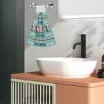 Xiso Ver Vintage Sign Home Sweet Home Print Coral Velvet Hand Wipes Velcro Hanging Towel Absorbent Cleaning Cloths for Kitchen, Bathroom, Camping, Car Personal Hygiene Wipes